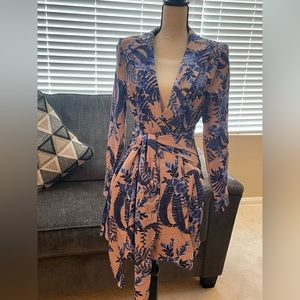 Gorgeous blue paisley blazer dress